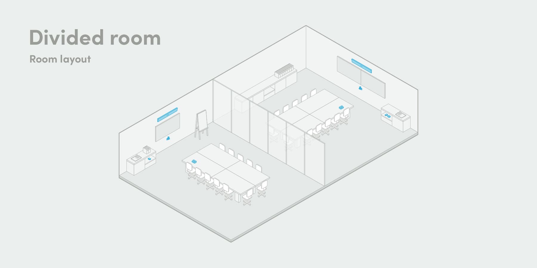Nureva audio in divisible rooms