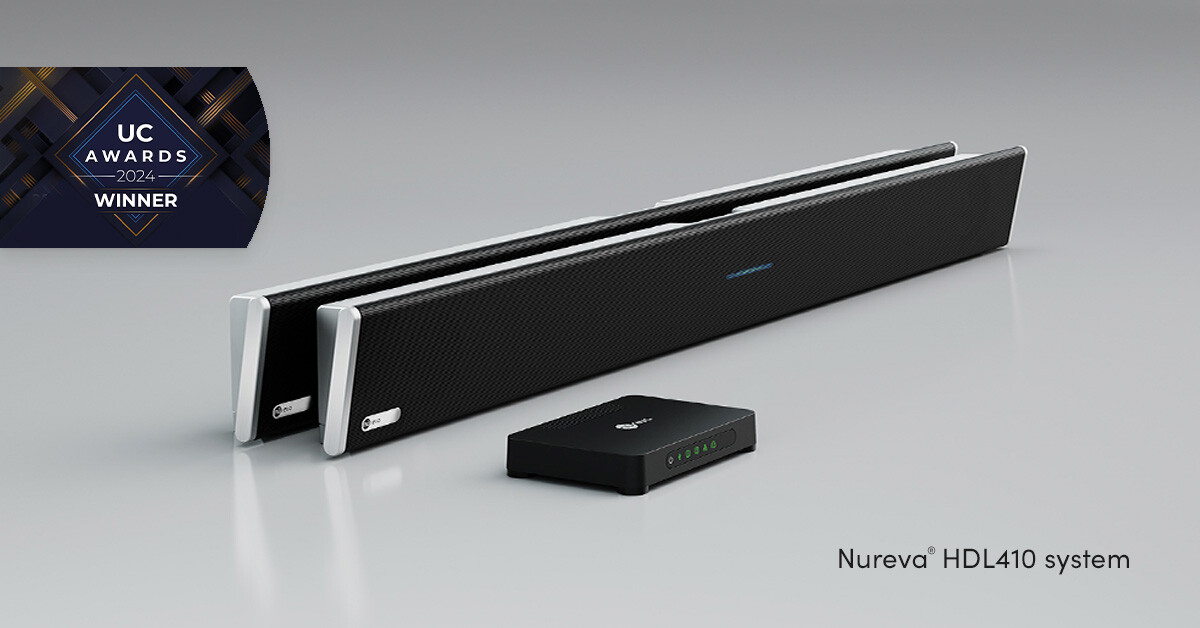 Nureva HDL410 audio conferencing system named Best Large Meeting Room Product at 2024 UC Awards